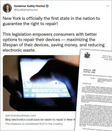  ?? ?? BELOW The right-torepair legislatio­n has been watered down by New York’s Governor