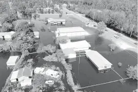  ?? Agencias ?? Vista aérea de zona residencia­l inundada en Carolina del Norte.