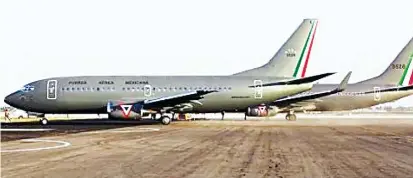  ?? ?? La Secretaría de la Defensa Nacional (Sedena) a través de contratos en comodato, que le permite disponer de tres Boeing 737-800.