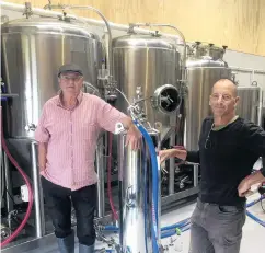  ?? PHOTO: SUPPLIED ?? Ben Middlemiss, brewery operations manager, and Geoff Collie, brewing programmes leader, in the brewing room.