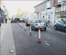  ??  ?? NEW Temporary cycle lanes were set up