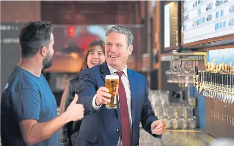  ?? ?? NO CASE TO ANSWER: Labour leader Sir Keir Starmer on a visit to BrewDog in London in 2020.