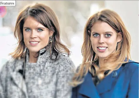  ??  ?? Modern princesses: Beatrice, right, is close to sister Eugenie, and is thrilled at her sister’s forthcomin­g wedding