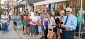  ?? SUBMITTED PHOTO ?? Right to left: Cliff Reinert, Joanne Jackson, Gabbie Fluke, Julia Fluke, Sherry Kramer, Michael Harner, Fay Slonaker, Maryann Slonacker, Margie Harner (owner), Ken Hunt, Erin Covolesky, Reagan Covalesky, Katherine Fridivici, Phil Haddad, Deborah...