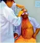  ??  ?? Veera Swami being treated at a hospital.