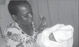  ??  ?? Ms Caren Severa with her baby girl delivered at Corporate 24 Hospital