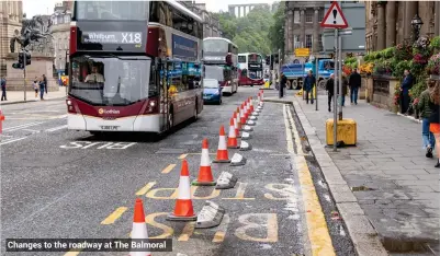  ??  ?? Changes to the roadway at The Balmoral