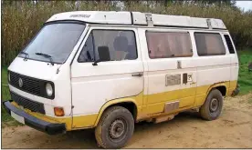  ??  ?? DISTINCTIV­E: The VW T3 Westfalia that has been linked to Brueckner