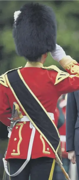  ??  ?? 0 Prince William inspects the guard of honour in his role as Lord