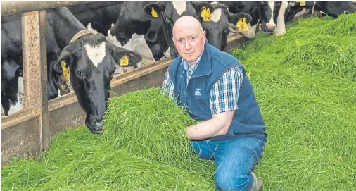  ??  ?? COMMITMENT­S: Gary Mitchell will withdraw from full-time union work next year in order to focus on his dairy enterprise near Stranraer