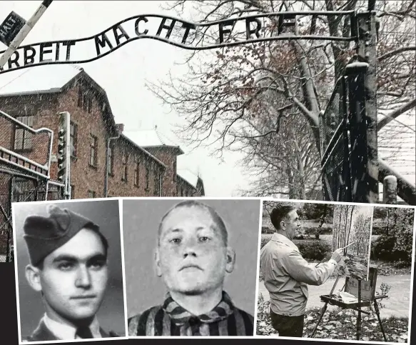  ?? Picture: PA ?? Horror: The Auschwitz camp and (inset, left to right) Rudolf Vrba, Kazimierz Piechowski and Jan Komski, who all escaped