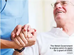  ?? KZENON ?? The Welsh Government is urging carers to apply for a grant of £500.