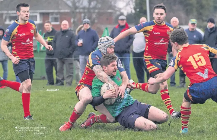  ?? Vince Ellis ?? ● Ormskirk on their way to victory over Bury