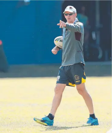  ?? Picture: AAP IMAGE ?? ON MISSION: Brisbane coach Wayne Bennett at Broncos training yesterday.