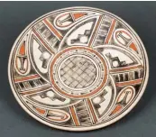  ??  ?? Maria Martinez (1887-1980) and Popovi Da (1922-1971), plate, clay, 11 x 11 x 2½” Estimate: $25/35,000