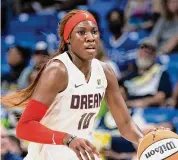  ?? Brandon Wade/Associated Press ?? The WNBA is using some fresh faces in its Player Marketing Agreement cohort this season, including Atlanta Dream forward Rhyne Howard.