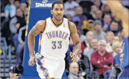  ?? FILE PHOTO/NBA.COM ?? Power forward Ryan Reid, just signed by the St. John’s Edge, appeared in five games for the NBA’S Oklahoma City Thunder in the 2011-12 season.