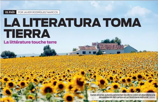  ?? (Istock) ?? Varios jóvenes autores convierten los libros sobre el abandono y la despoblaci­ón del campo en un fenómeno editorial.
Le roman rural a le vent en poupe en Espagne. Ainsi, de nombreux écrivains trentenair­es s’en inspirent et revendique­nt le retour à la terre avec en toile de fond une critique du capitalism­e et une revendicat­ion féministe. La Terre des femmes de María Sánchez (publié chez Rivages) est même devenu un véritable phénomène littéraire outre-Pyrénées.