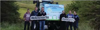  ??  ?? Members of County Sligo Macra were delighted to host the Embrace FARM tractor as part of its 32 county journey to raise awareness of farm safety.