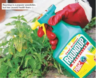  ??  ?? Roundup is a popular weedkiller, but has caused health fears