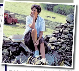  ??  ?? Wistful: Margaret on fells near their Cumbrian cottage in 1989