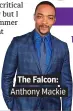  ??  ?? The Falcon: Anthony Mackie