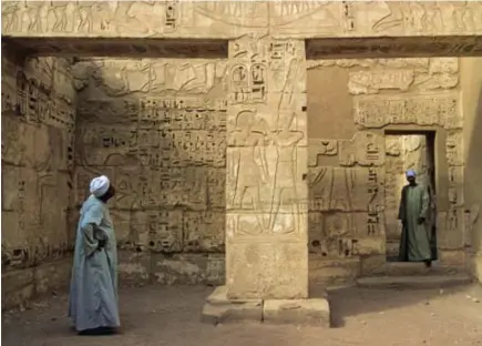  ?? © Christian Goupi/belga ?? De tempel van Ramses III in Medinet Haboe (Egypte).