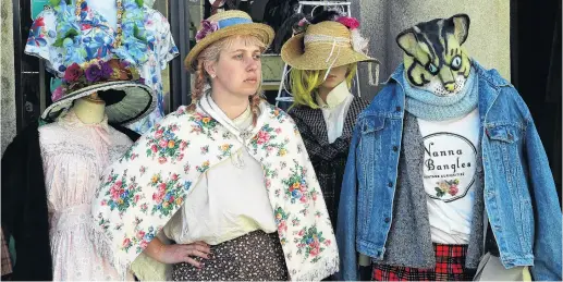  ??  ?? Hidden treasures . . . Nanna Bangles owner Olivia Kwant disguises herself among the mannequins.