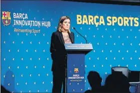  ?? FOTO: FCB ?? Marta Plana conferenci­ante en Israel para hablar del Barça Innovation Hub