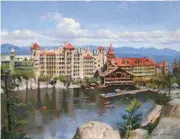  ??  ?? Stage 5: Finished painting. Mohonk Mountain House, oil, 11 x 14" (28 x 36 cm)