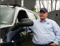  ?? (File Photo/AP/KSPR) ?? This March 2017 photo from video provided by KSPR in Springfiel­d, Mo., shows storm chaser Kelley Williamson of Cassville, Mo. Williamson was one of three storm chasers killed March 28, 2017, in a vehicle accident near Spur, Texas. Williamson and Randy Yarnall, from Cassville, Mo., both contractor­s with the Weather Channel, and Corbin Lee Jaeger of Peoria, Ariz., died in the accident.