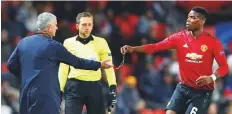  ?? Reuters ?? Manchester United’s Paul Pogba and Jose Mourinho reportedly clashed again after the Southampto­n match.