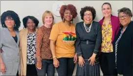  ?? PHOTO COURTESY OF GREATER HARLEYSVIL­LE AND NORTH PENN SENIOR SERVICES ?? Speakers and participan­ts celebrate Black History Month.