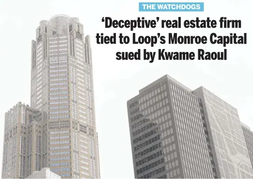  ?? PAT NABONG/SUN-TIMES ?? The offices of Monroe Capital, 311 S. Wacker Drive.