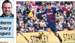  ??  ?? HOMBRE CLAVE. Sergi Roberto ha convencido a Valverde.