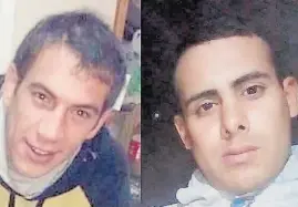  ??  ?? Víctimas. Jeremías Montenuevo (30) y Alejandro Reynaga (29).