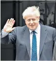  ??  ?? Boris Johnson leaving No 10 yesterday