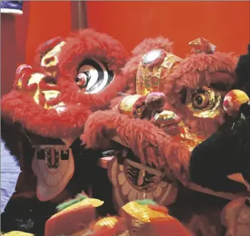 ?? ELIZABETH MAYORAL CORPUS PHOTO ?? Lion Dance attire from the traditiona­l Chinese dance are displayed at the entrance of “La Chinesca,” Mexicali’s Chinatown, on Friday, January 20, in Mexicali, Baja California, Mexico.