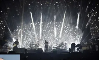  ??  ?? LEFT:
Radiohead perform on the Coachella Stage during day one of the Coachella Valley Music and Arts Festival