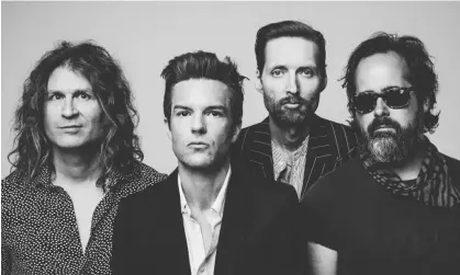  ?? Photograph: Todd Weaver ?? The Killers, with Brandon Flowers (second left) and Ronnie Vannucci (right).