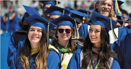  ?? — AFP ?? New policy: A graduation ceremony in progress at a US university. Student-loan forgivenes­s of any kind is highly regressive, benefiting those who graduated college at the expense of the roughly 60% of Americans who didn’t.