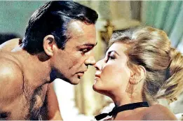  ??  ?? Sean Connery (with Daniela Bianchi in From Russia With Love) starred as James Bond - but his 'sexually aggressive' spy failed to impress millennial­s