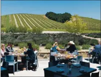  ?? COURTESY OF JON ORLIN ?? The restaurant and patio at Paso Robles’ Niner Wine Estates look out over the winery’s iconic Heart Hill Vineyard.