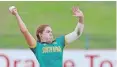  ?? BackpagePi­x ?? PROTEAS all-rounder Nadine de Klerk impressed with bat and ball against Sri Lanka on Wednesday. |