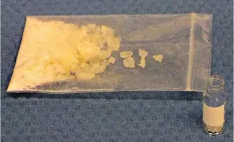  ?? DAX MELMER ?? An RCMP photo shows a shipment of fentanyl from China intercepte­d by police in Vancouver. The shipment was destined for a South Windsor home where two people have been arrested.