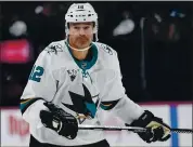  ?? CRAIG LASSIG — THE ASSOCIATED PRESS ?? Patrick Marleau will play in is 1,768th career game tonight, passing legendary Gordie Howe for the NHL record.