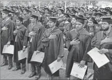 ??  ?? Students at a convocatio­n. The impetus to vocational­isation, with robust certificat­ion will create wider industryac­ademia collaborat­ion