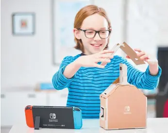  ??  ?? The Nintendo Labo sets for the Switch console are expected to be a big seller this Christmas.