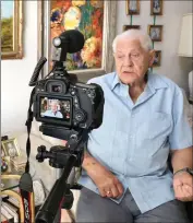  ?? Nikolas Samuels/For The Signal ?? Frank Zalusky, a 91-year-old army veteran, speaks into the camera for an interview on July 14 in Camarillo.