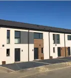  ??  ?? Below & below right: The Avon is an 80m2 twobedroom custom build terraced home with an open-plan kitchen-dining area, priced at £315,000 including fittings and appliances